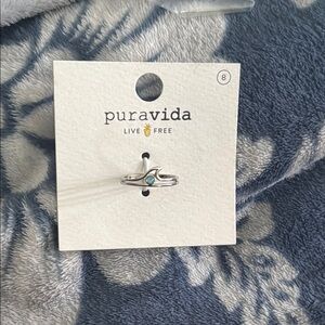 Pura Vida Blue Opal Wave Ring